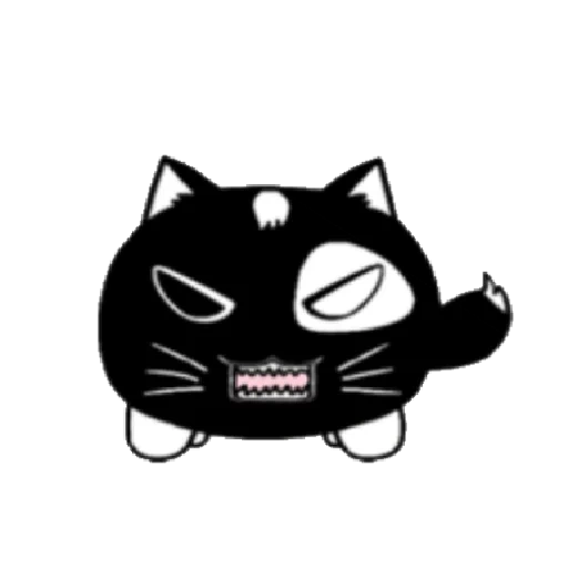 der kater, die katze ist schwarz, die katze ist schwarz, cat cartun kat, lächeln von schwarzen katzen hier sind saft