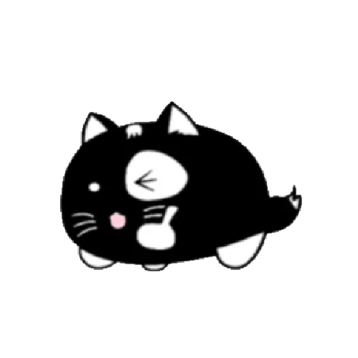 gatto, gatto nero, gatto nero, adesivi per cani di mare, la faccia sorridente del gatto nero è sapu