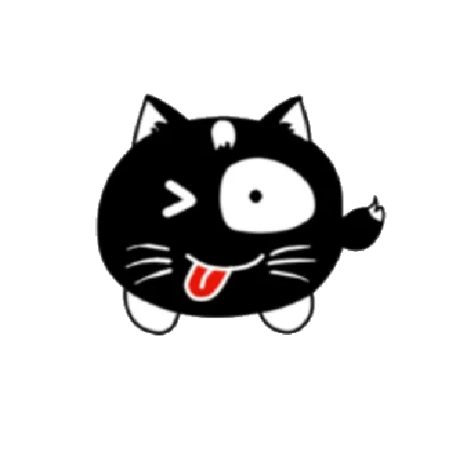 cats, le chat noir, chat noir, black seal smiley, le visage souriant du chat noir est sap