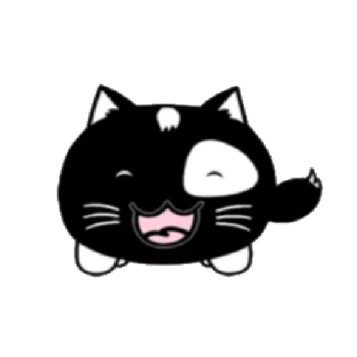 gatto, gatto nero, gatto nero, faccia sorridente gatto nero, la faccia sorridente del gatto nero è sapu