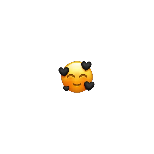 emoji est doux, emoji est mignon, smiley tt trend, fond noir emoji, emoji de fond noir souriant