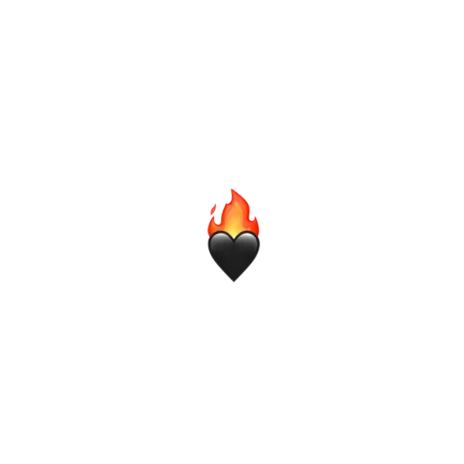 lächeln herz ist feuer, emoji herz ist feuer, emoji herz ist feuer, emoji ist ein schwarzes herz, das brennende herz von emoji