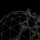 sphere, darkness, i love techno, earth dome, schematic diagram of richard buckminster fuller earth dome