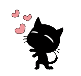 black cat, black cat, seal sticker, sleeping black cat, stick black cat