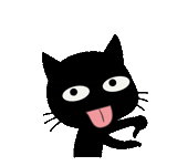 gato, gato, broma, animación de gatos negros, gato negro animado