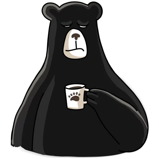bear, bear of coffee, black bear, black bear