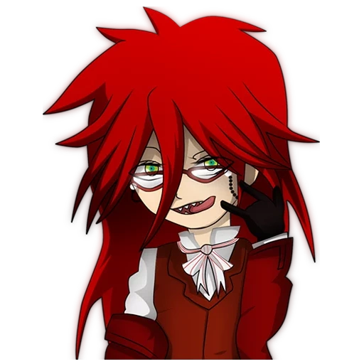 grell sutcliffe, grell sutcliff chibi, dark butler grell, dark butler grell sutcliffe, dark butler grell sutcliff chibi