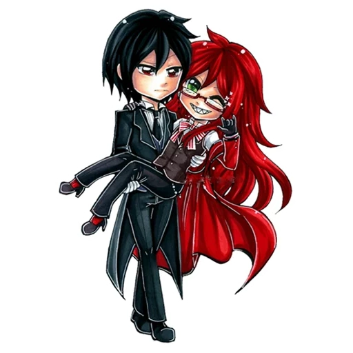 grell sebastian, grell sutcliff chibi, dark butler chibi grel, dark butler grell sutcliffe, dark butler grell sutcliff chibi