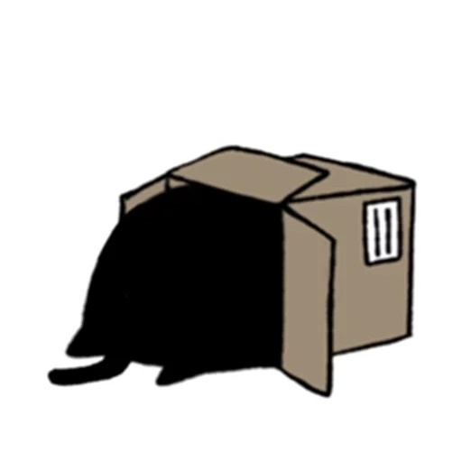 box, darkness, in the box, cat house, doghouse