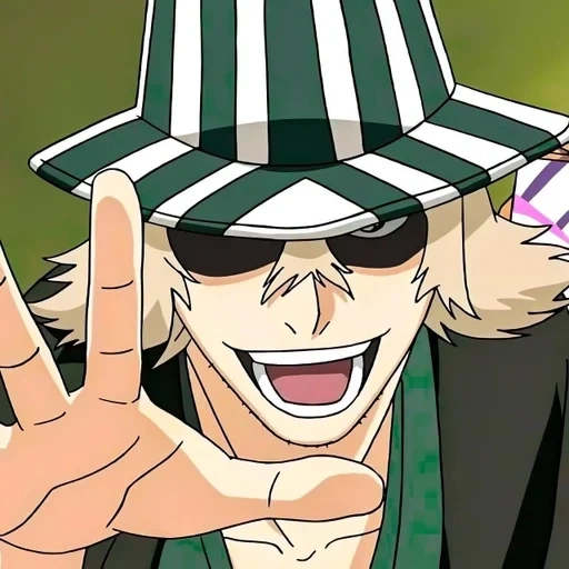 flash, urawara, anime white, topi urahara, urahara kisuke panama