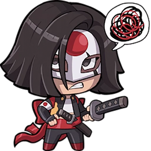 katana chibi, katana chibi, anime di katana, i personaggi di chibi, squadra suicide