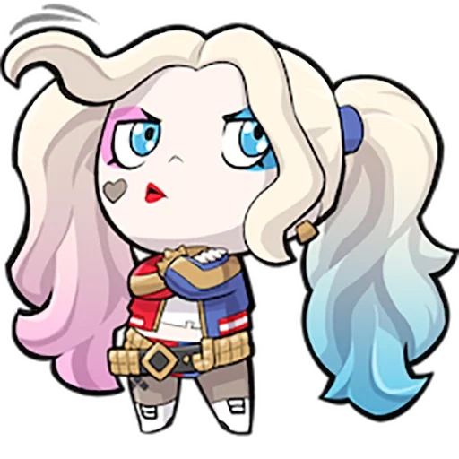 delfín, chibi harley, harley quinn, escuadrón de suicidio, chibi harley quinn