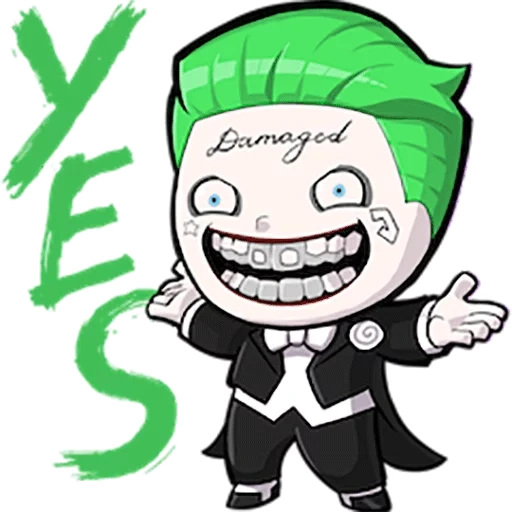 joker, joker chibi, escouade de suicide, joker suicide squad, joker suicide suicide détachement