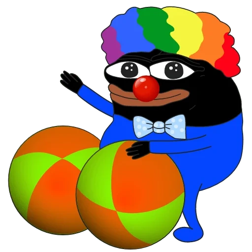 clown pepe, pepe clown, pepega clown, schwarzer clown, clown pepe khokhol