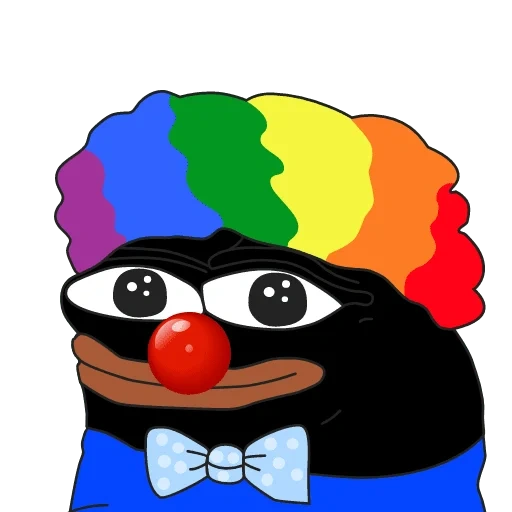 clown pepe, pepe clown, pepega clown, clown pepe khokhol, schwarzer oberherrn