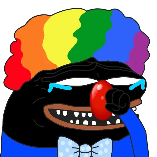 pepe il clown, pepe il clown, la rana di pepe, clown pepe hohall, overlord nero