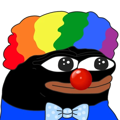 black, clown pepe, pepe clown, pepega clown