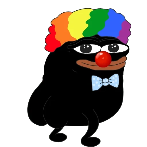 clown pepe, pepe clown, clown pepe khokhol, schwarzer oberherrn, trauriger pepe clown