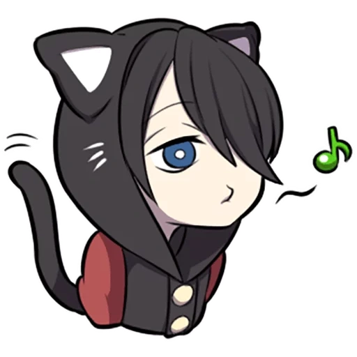 chibi, yato chibi, black kitten