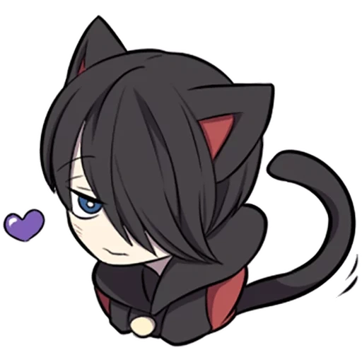 chibi, no chibi, black kitten