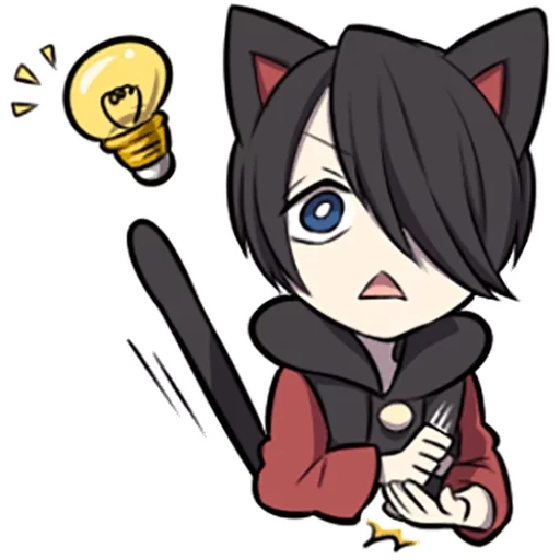 chibi yato, no chibi, black kitten