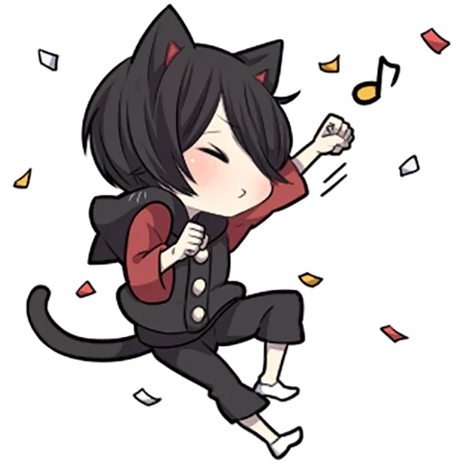 picture, yato chibi, black kitten, masters of the sword online