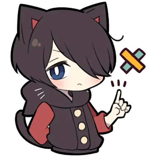 anime, karakter, black kitten, tokoh tebing merah