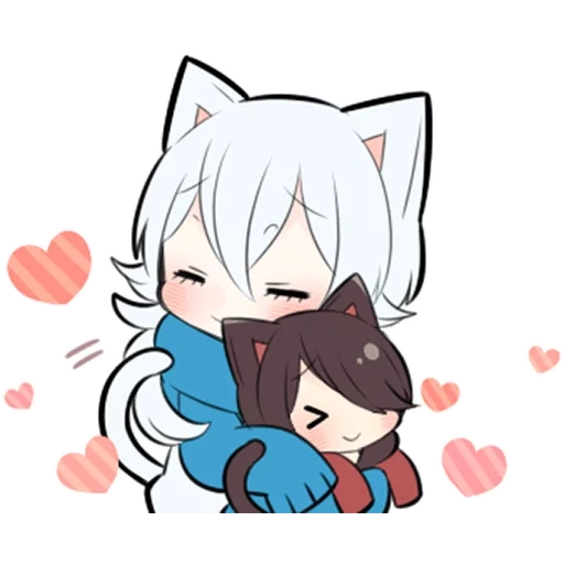 chibi kun, anime some, chibi tomoe, ash kitten, white kitten