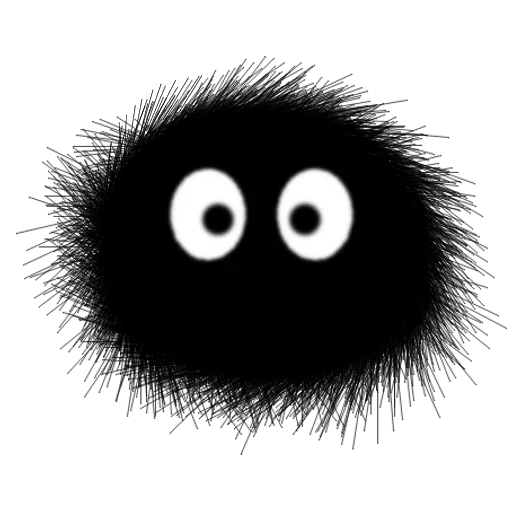 mata hitam, jamur hitam-hitam, black eye mass, mata hitam, hitam berbulu tanpa latar belakang