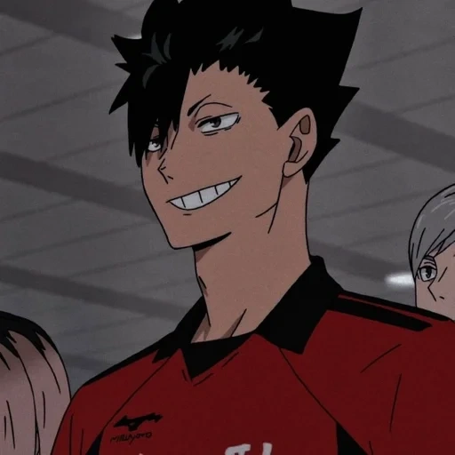 cauda preta, kuroo, haikyuu, cauda negra, imagem de anime de voleibol
