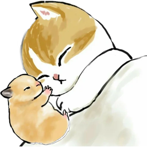 кошка, коты mofu sand 2, котик иллюстрация, иллюстрация кошка, котики милые рисунки