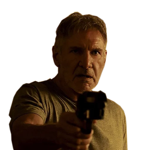 the male, harrison ford, running along the blade, running blade 2049, harrison ford running blade