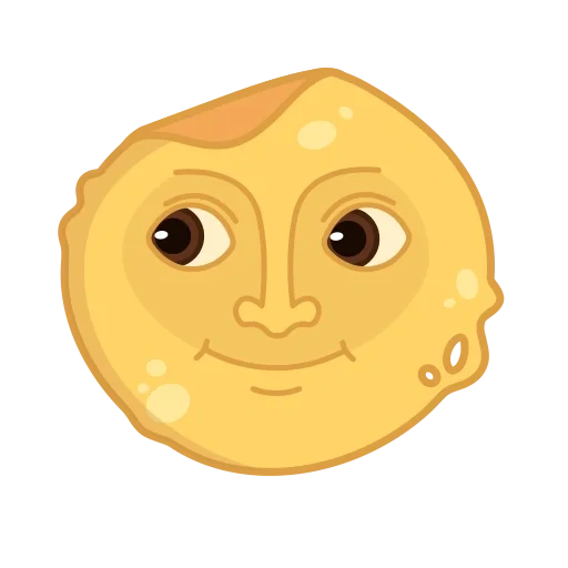 emoji, anak, pancake, ekspresi wajah, ekspresi kuning bulan