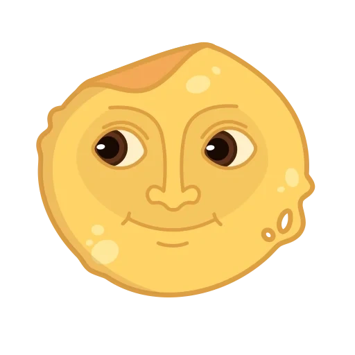 emoticon, kinder, die pfannkuchen, mimik, gelber ausdruck des mondes