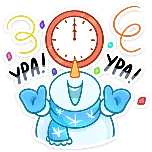 cyclone, snowman, cartoon watch, white background alarm clock