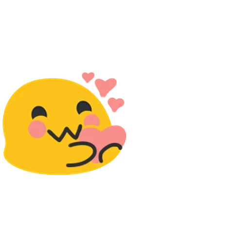 emoji, emoji blob, ciuman senyum, aku mencium senyuman, ciuman smiley