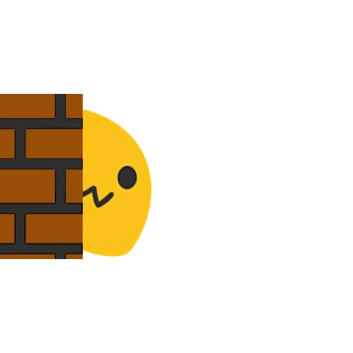 brick, the icon is brick, brick wall, brickwork, smiley head against the wall