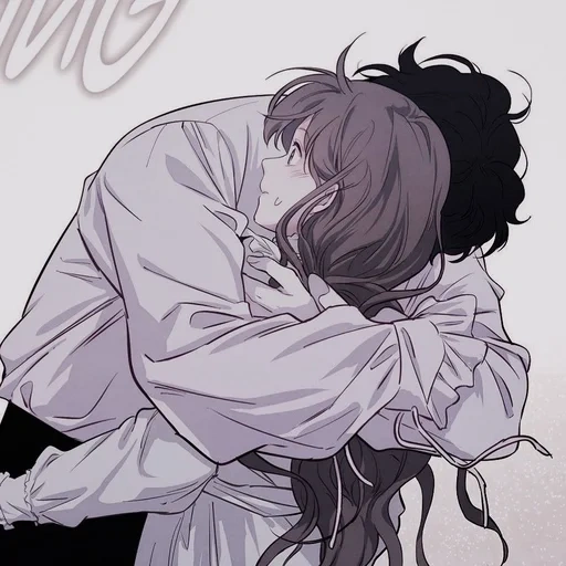 parejas de anime, abrazos de anime, dibujo de pares de anime, blood madame giselle hug