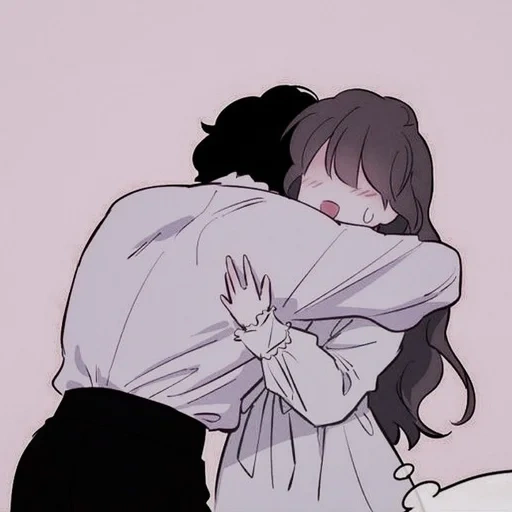imagen, parejas de anime, manga abrazo, abrazos de anime, dibujo de pares de anime