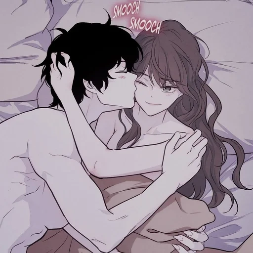 pasangan anime, isaac giselle, kiss anime, lukisan pasangan anime, lukisan pasangan anime