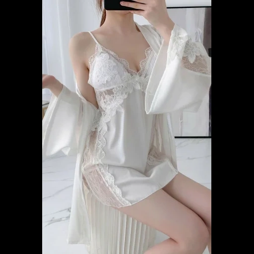 lingerie, pigiama femminile, bellissimo lino, camicia da notte, nightie femminile