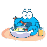 morgen, good morning, emoji crab, the objects of the table, animated crab