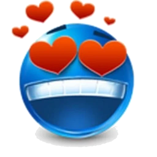 любовь иконка, смайлик любовь, иконка смайлик, синий смайлик влюбленный, смайлики андроид сердце синее