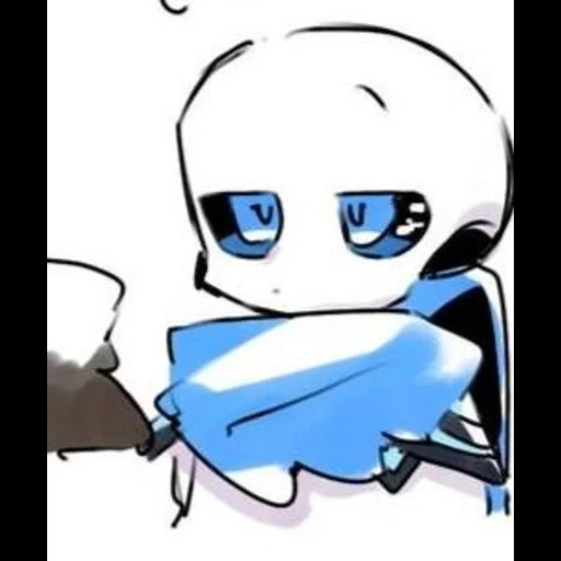 sans, anime, blue sans, gaster sans blu, blubertry sans is sad