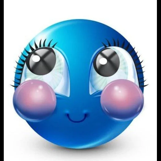 smiley, sorriso blu, le emoticon sono blu, smiley blu, grande faccina blu