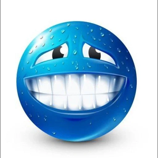 os sorrisos são azuis, blue smiley, sorriso azul mal, meme blue smiley, blue smiley ri