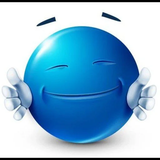 blue smile, smiley is blue, the smiley is cheerful, blue smiley, smiley is blue