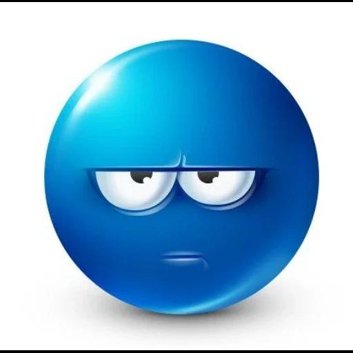 blue smile, blue emoticons, evil blue smile, cool blue emoticon, smiley with a blue head