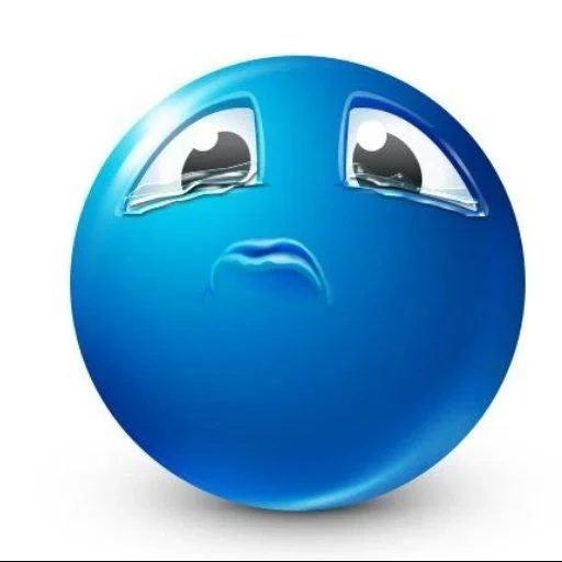 smiley, blue smile, smiley is blue, smiley for the voices, sad blue smiley