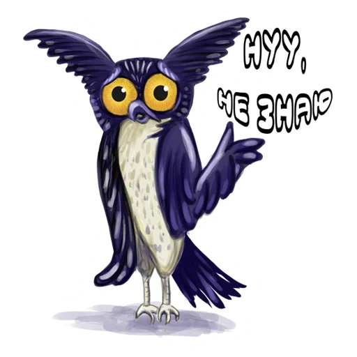 owl, having ears, cartoon owl, square bird, ptichka online photos